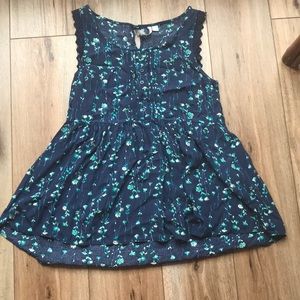 Navi blue floral styled dress